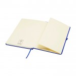 Cuaderno con esquinas redondeadas y tapa suave A5 hojas a rayas color azul real tercera vista