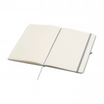 Cuaderno con esquinas redondeadas y tapa suave A5 hojas a rayas color gris segunda vista