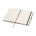 Cuaderno con esquinas redondeadas y tapa suave A5 hojas a rayas color negro segunda vista