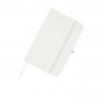 Libreta de tapa dura con cubierta de tacto suave A6 hojas a rayas color blanco vista detalle 1