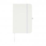 Libreta de tapa dura con cubierta de tacto suave A6 hojas a rayas color blanco segunda vista frontal