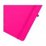 Libreta de tapa dura con cubierta de tacto suave A6 hojas a rayas color rosa vista detalle 1