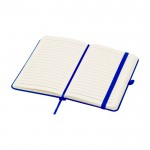 Libreta de tapa dura con cubierta de tacto suave A6 hojas a rayas color azul real segunda vista