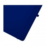 Libreta de tapa dura con cubierta de tacto suave A6 hojas a rayas color azul marino vista detalle 1