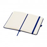 Libreta de tapa dura con cubierta de tacto suave A6 hojas a rayas color azul marino segunda vista