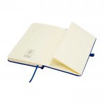 Libreta de tapa dura con cubierta de tacto suave A6 hojas a rayas color azul marino tercera vista