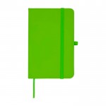 Libreta de tapa dura con cubierta de tacto suave A6 hojas a rayas color verde lima segunda vista frontal