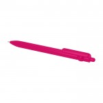 Bolígrafo de plástico reciclado con bola y clip tinta negra color fucsia segunda vista