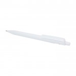 Bolígrafo de plástico reciclado sofisticado tinta negra color blanco segunda vista