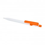 Bolígrafo de plástico reciclado sofisticado tinta negra color naranja segunda vista