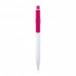 Bolígrafo de plástico reciclado sofisticado tinta negra color fucsia