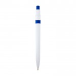 Bolígrafo de plástico reciclado sofisticado tinta negra color azul real segunda vista trasera