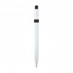 Bolígrafo de plástico reciclado sofisticado tinta negra color negro segunda vista trasera