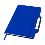 Libreta con orificio para móvil con tapa dura A5 hojas a rayas color azul real