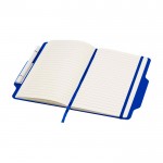 Libreta con orificio para móvil con tapa dura A5 hojas a rayas color azul real segunda vista