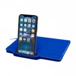 Libreta con orificio para móvil con tapa dura A5 hojas a rayas color azul real tercera vista