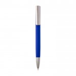 Bolígrafo de aluminio reciclado con clip plateado tinta azul color azul