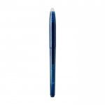 Libreta de tapa dura reutilizable con bolígrafo tinta negra color azul marino tercera vista trasera