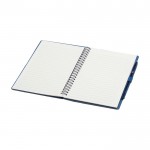 Libreta de tapa dura reutilizable con bolígrafo tinta negra color azul marino segunda vista