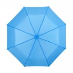 Paraguas pequeño plegable color azul claro vista frontal