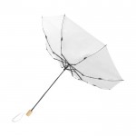 Paraguas manual plegable de poliéster reciclado de 8 paneles Ø96 color blanco segunda vista