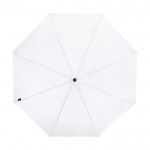 Paraguas manual plegable de poliéster reciclado de 8 paneles Ø96 color blanco segunda vista frontal