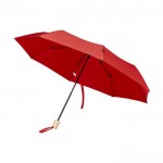 Paraguas manual plegable de poliéster reciclado de 8 paneles Ø96 color rojo