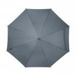 Paraguas pongee automático de material reciclado de 8 paneles Ø85 color gris segunda vista frontal