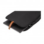 Mochila para portátil impermeable con asa y tira magnética de PU 15'' color negro sexta vista