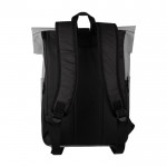 Mochila de PU para portátil con bolsillo frontal y lateral 15'' color gris primera vista