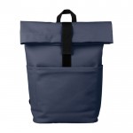 Mochila de PU para portátil con bolsillo frontal y lateral 15'' color azul primera vista