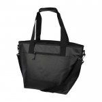 Bolsa térmica de poliéster con cierre de velcro y correa de hombro color negro séptima vista