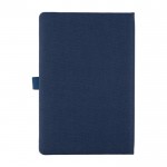 Libreta con encuadernado rígido de RPET y hojas a rayas A5 color azul primera vista