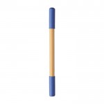Lápiz infinito de bambú con función de bolígrafo en el otro lado color azul ultramarino primera vista