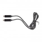 Cable de carga de nylon de 1 metro de largo con puertos USB-C 100 W color negro quinta vista