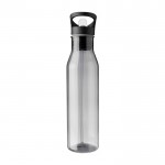 Botella de RPET con tapa negra que incluye boquilla plegable 730ml color negro primera vista