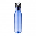 Botella de RPET con tapa negra que incluye boquilla plegable 730ml color azul ultramarino primera vista
