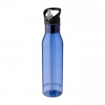 Botella de RPET con tapa negra que incluye boquilla plegable 730ml color azul ultramarino tercera vista