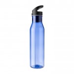 Botella de RPET con tapa negra que incluye boquilla plegable 730ml color azul ultramarino cuarta vista