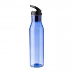 Botella de RPET con tapa negra que incluye boquilla plegable 730ml color azul ultramarino quinta vista