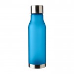 Botella de RPET aspecto glaseado con tapa y base de acero inox 600ml color azul ultramarino primera vista