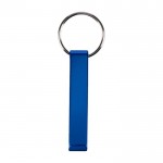 Llavero abridor de aluminio reciclado con soporte para el teléfono color azul ultramarino quinta vista