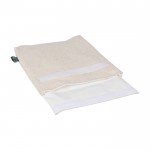 Bolsa térmica porta bocadillos de cáñamo con cierre de velcro 170 g/m2 color caqui quinta vista