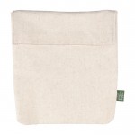 Bolsa térmica porta bocadillos de cáñamo con cierre de velcro 170 g/m2 color caqui sexta vista