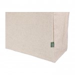 Bolsa hecha de cáñamo color natural con asas a juego 280 g/m2 color caqui primera vista