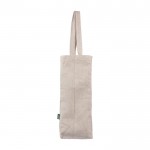 Bolsa hecha de cáñamo color natural con asas a juego 280 g/m2 color caqui cuarta vista