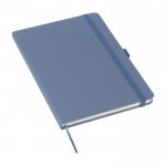 Libreta de cartón y residuos biológicos de 80 hojas a rayas A5 color azul tercera vista