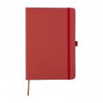 Libreta de cartón y residuos biológicos de 80 hojas a rayas A5 color rojo primera vista