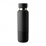 Termo de acero inoxidable 500ml de acabado mate con vaso de 300ml color negro primera vista
