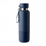 Termo de acero inoxidable 500ml de acabado mate con vaso de 300ml color azul octava vista